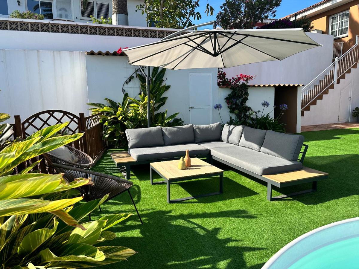 Вілла Casa Con Piscina Y Jardin Con Vistas Al Mar Puerto de la Madera Екстер'єр фото